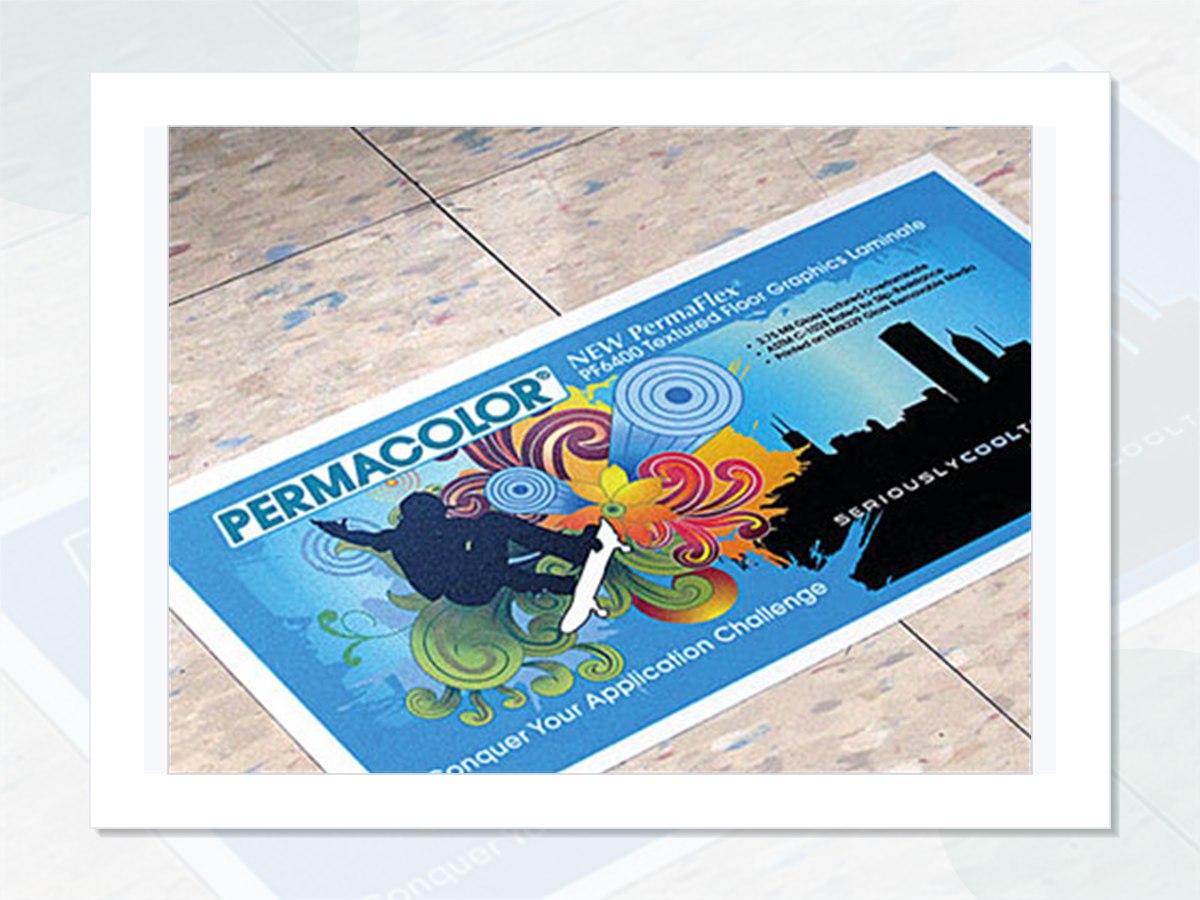 Plastificiranje naljepnica za podnu grafiku